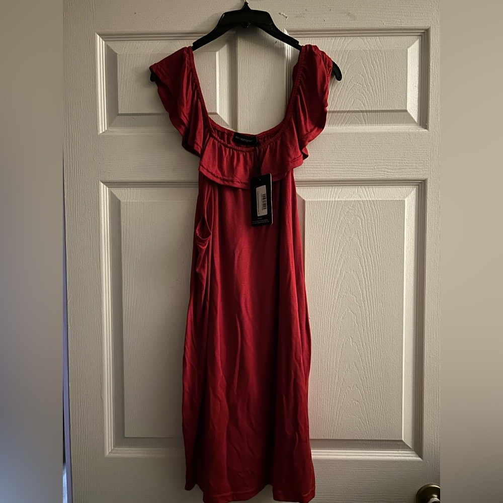 PrettyLittleThing Red Mini Dress